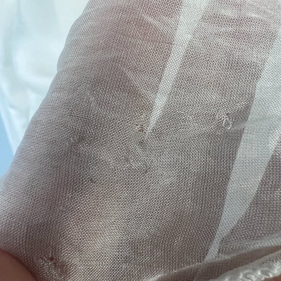 M Made in Italy White Silk‎ Sheer Cardigan Size XL Delicate Feminine Romantic - Picture 5 of 7